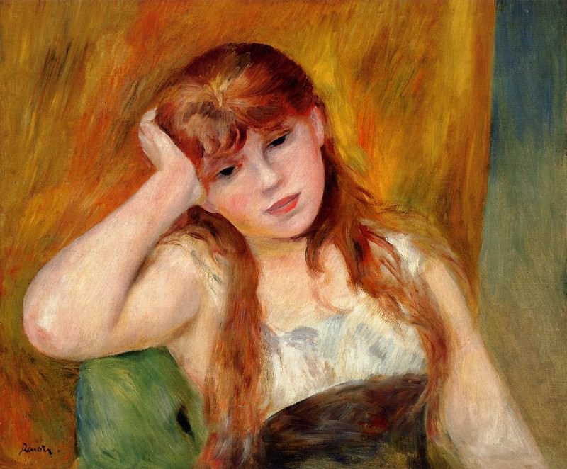 Young Blond Woman. Pierre-Auguste Renoir