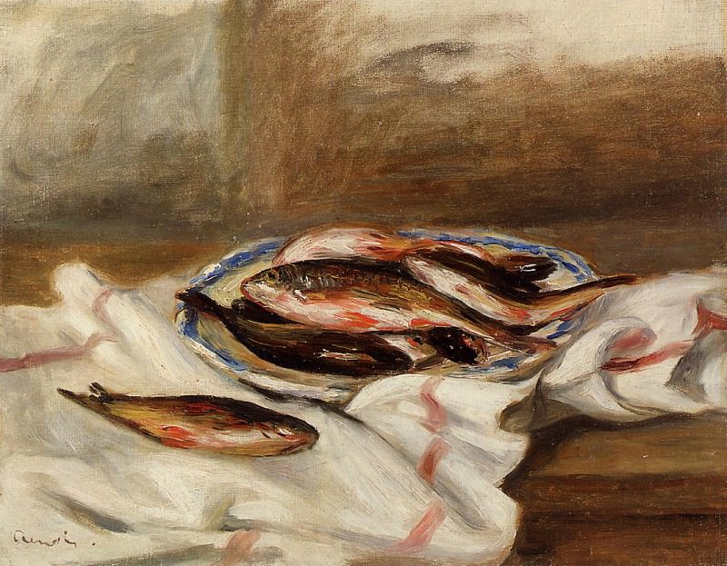 Still Life with Fish. Pierre-Auguste Renoir
