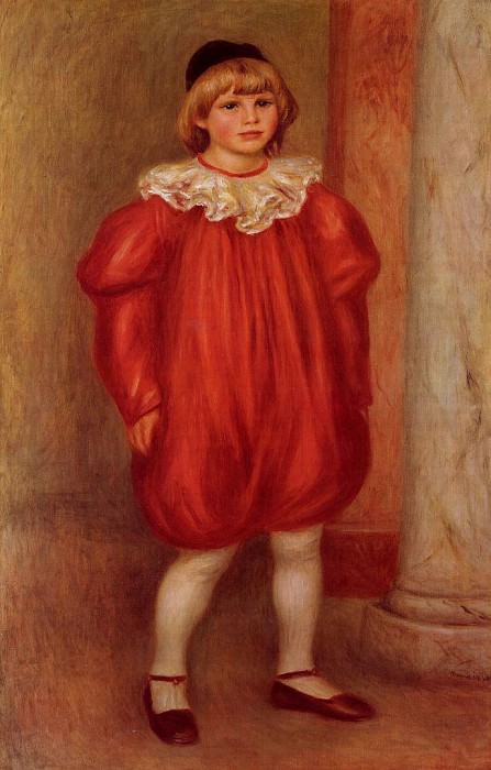 The Clown (also known as Claude Ranoir in Clown Costume). Pierre-Auguste Renoir