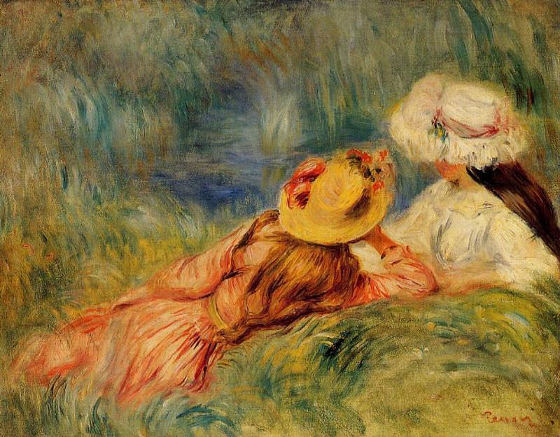 Young Girls by the Water - 1893. Pierre-Auguste Renoir
