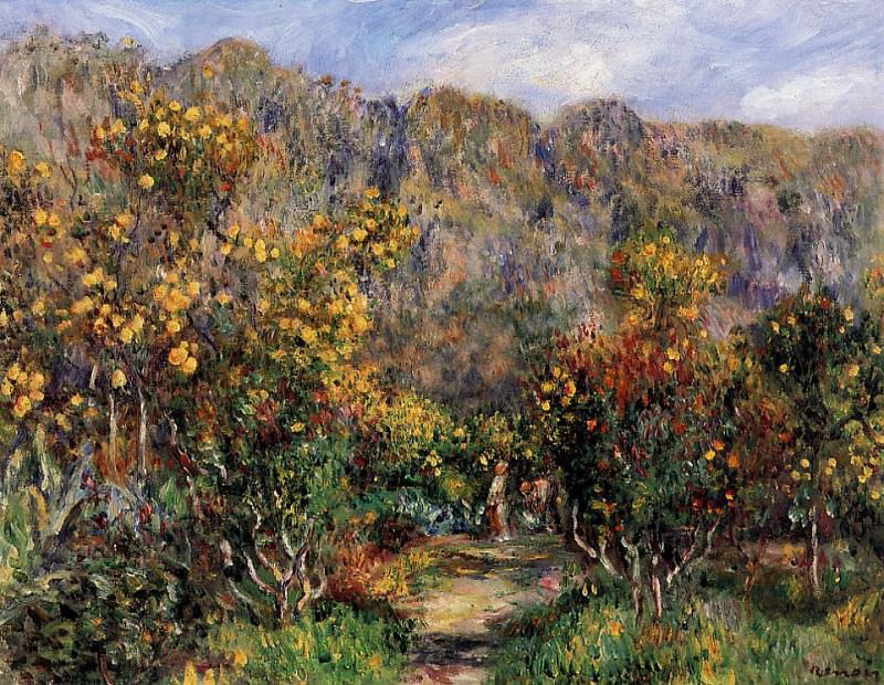 Landscape with Mimosas. Pierre-Auguste Renoir