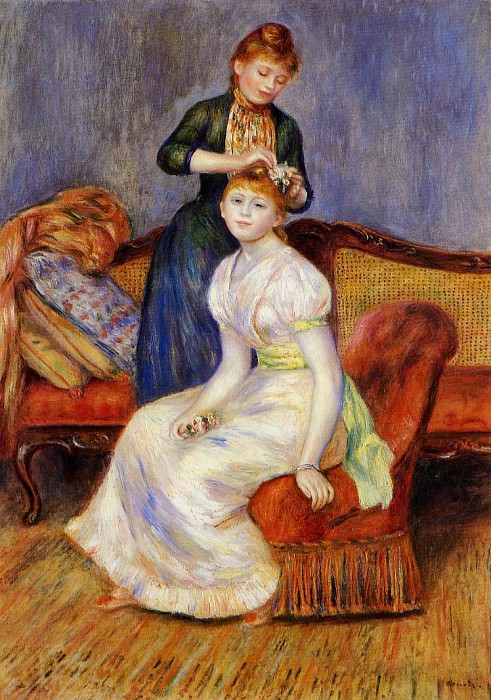The Coiffure. Pierre-Auguste Renoir