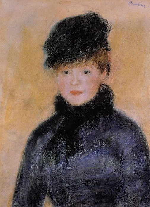 Woman with a Blue Blouse - 1882 - 1883. Pierre-Auguste Renoir