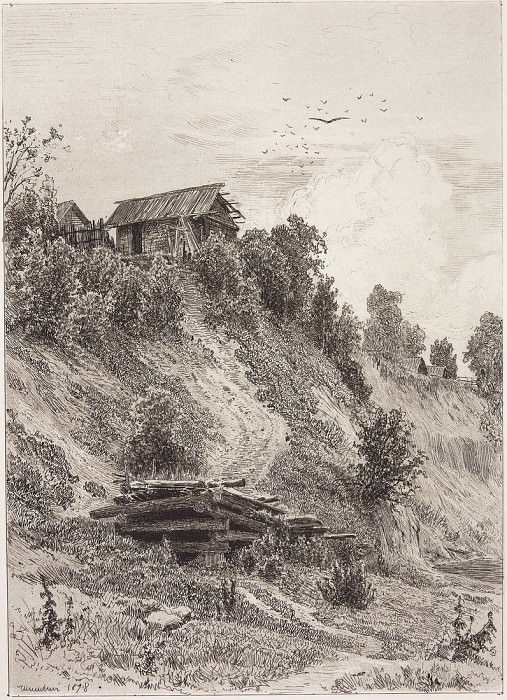 Precipice. 1878 29, 2h21, 8. Ivan Ivanovich Shishkin