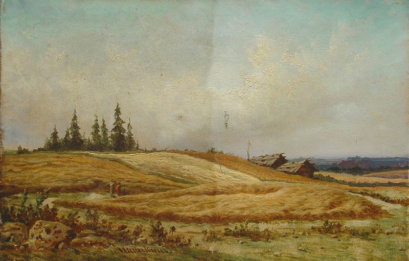 Летний пейзаж с двумя домами, Иван Иванович Шишкин