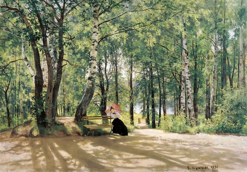 In the country (about giving). 1894, 73 5h105, 5. Ivan Ivanovich Shishkin