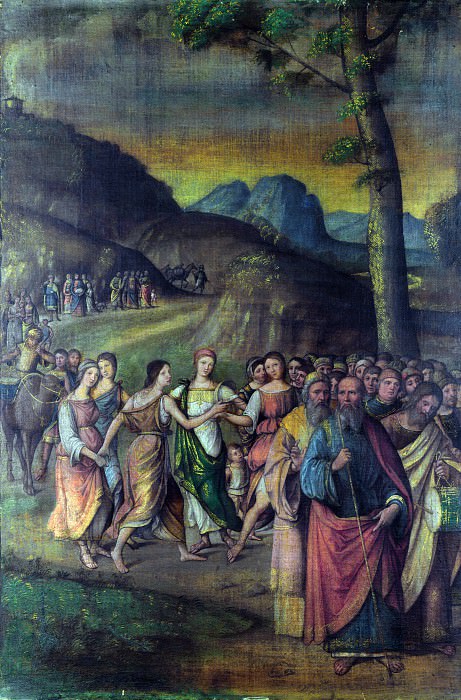 Lorenzo Costa - The Story of Moses (The Dance of Miriam). Part 4 National Gallery UK
