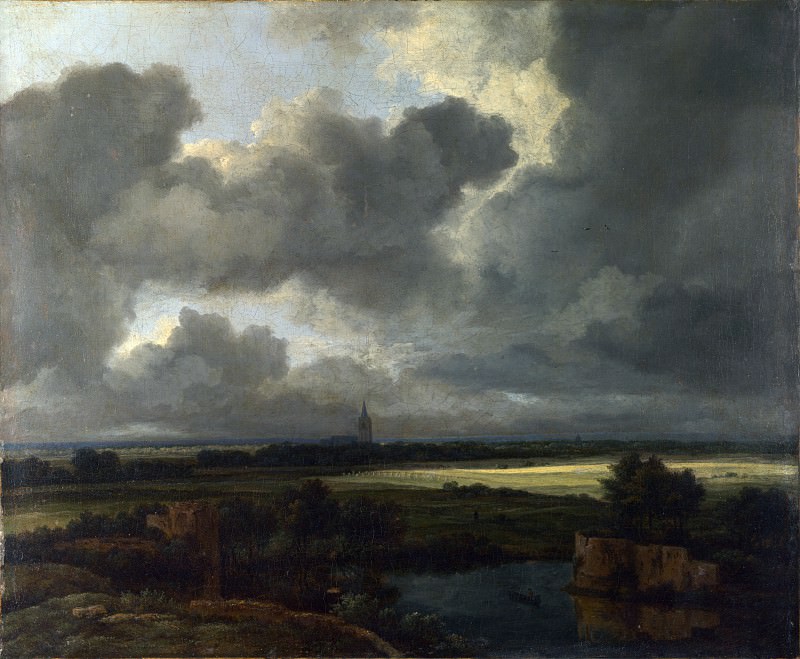Якоб ван Рейсдаль - Панорамный пейзаж с руинами замка. Часть 4 Национальная галерея