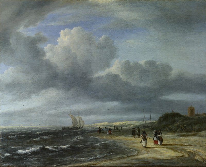 Jacob van Ruisdael - The Shore at Egmond-aan-Zee. Part 4 National Gallery UK