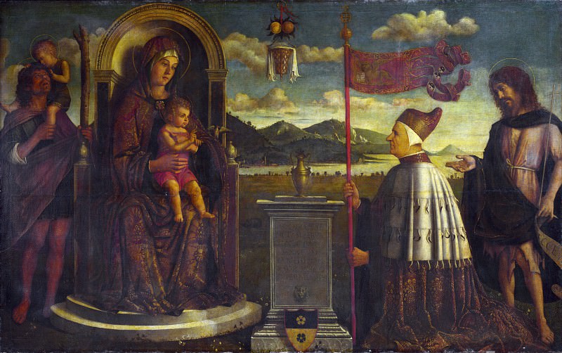 Венецианская школа, 1478-85 - Мадонна с Младенцем и святыми. Часть 4 Национальная галерея