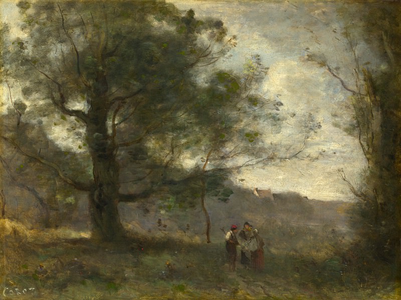 Jean-Baptiste Camille Corot - The Oak in the Valley. Part 4 National Gallery UK