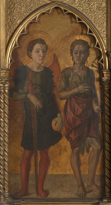 Jacopo di Antonio (Master of Pratovecchio) - Saints Michael and John the Baptist. Part 4 National Gallery UK
