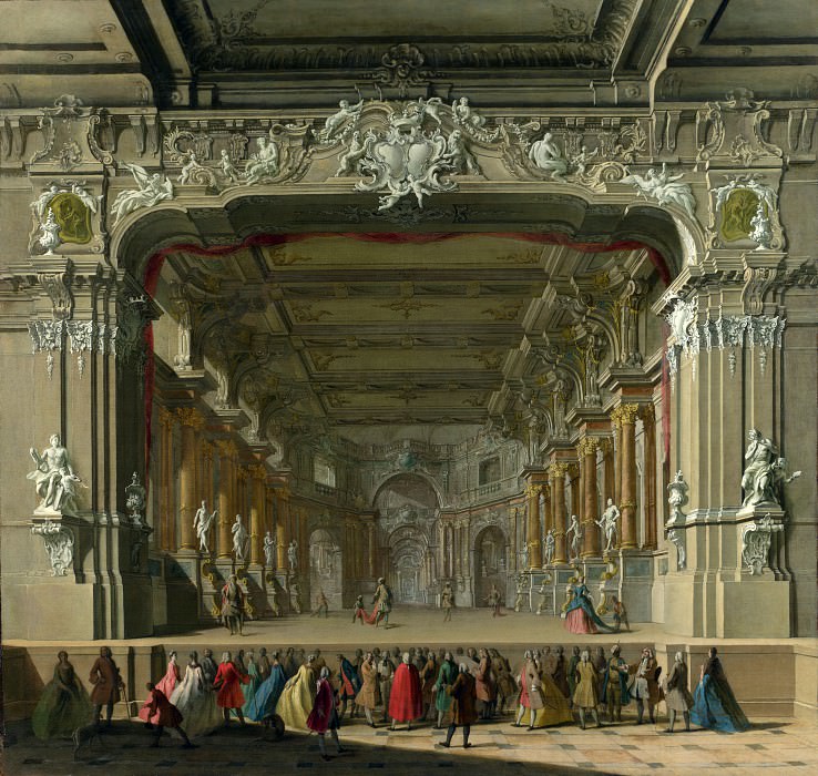 Северо-итальянская школа, 1700-50 - Интерьер театра. Часть 4 Национальная галерея
