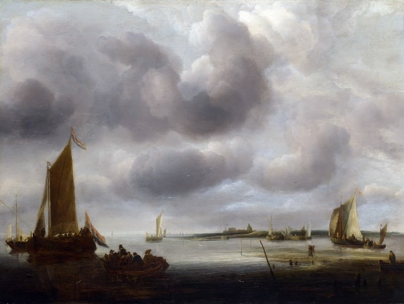 Jan van de Cappelle - A Coast Scene. Part 4 National Gallery UK