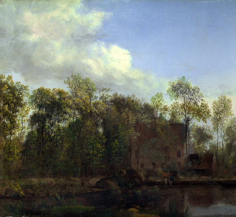 Jan van der Heyden - A Farm among Trees. Part 4 National Gallery UK