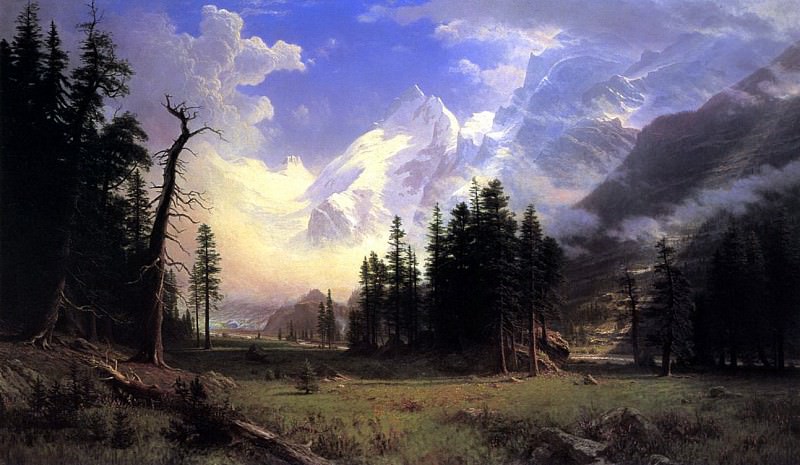 Bierstadt Albert The Morteratsch Glacier Upper Engadine Valley Pontresina. Albert Bierstadt