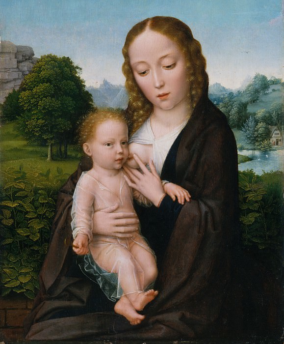 Приписывают Симону Бенингу 1483/84-1561 Брюгге - Богоматерь с младенцем. Музей Метрополитен: часть 4