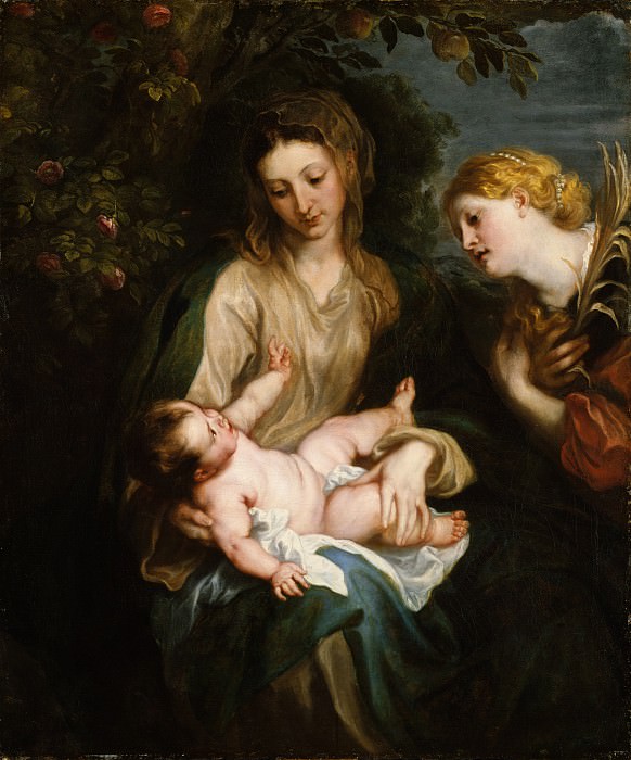 Anthony van Dyck - Virgin and Child with Saint Catherine of Alexandria. Metropolitan Museum: part 4