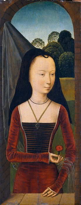 Attributed to Hans Memling - Young Woman with a Pink. Metropolitan Museum: part 4