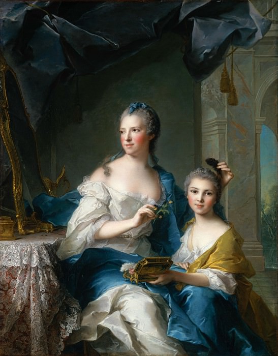 Jean Marc Nattier - Madame Marsollier and Her Daughter. Metropolitan Museum: part 4