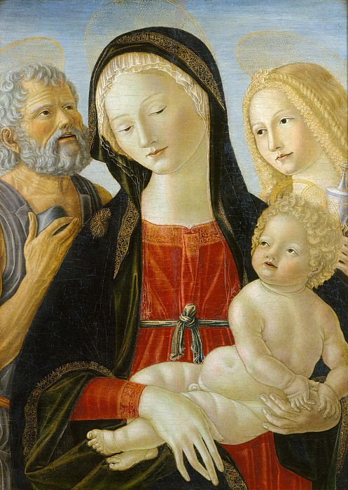 Мастерская Франческо ди Джорджио Мартини - Христос с двумя ангелами. Музей Метрополитен: часть 4