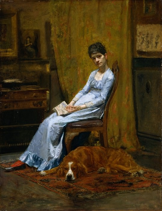 Томас Икинс - Жена художника и его собака сеттер. Музей Метрополитен: часть 4