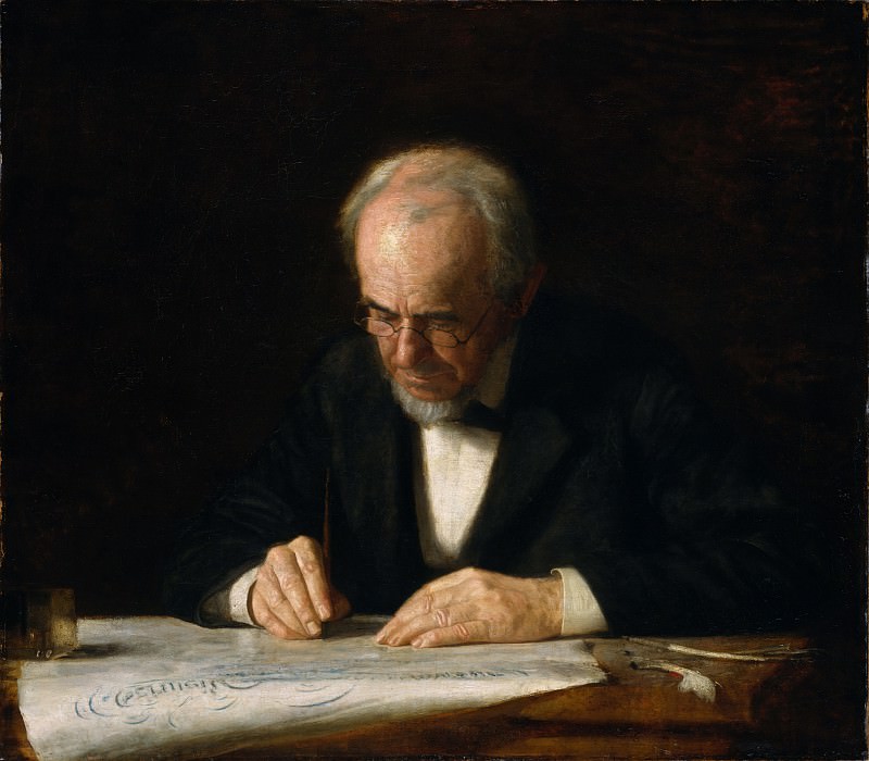 Thomas Eakins – The Writing Master, Metropolitan Museum: part 4