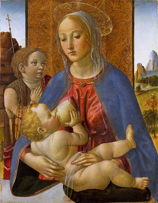 Мадонна с Младенецем и юным Иоанном Крестителем. Козимо Росселли