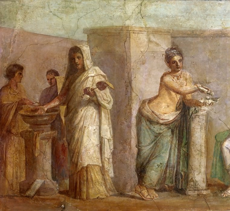Aldobrandini Wedding (detail). Musei Vaticani - fresco