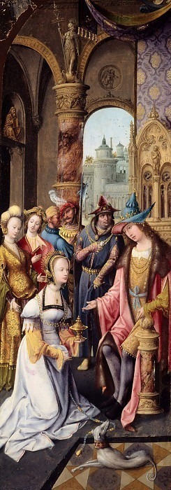 Antwerp Mannerist (Master of the Antwerp Adoration Group) – King Solomon Receiving the Queen of Sheba. Chicago Art Institute