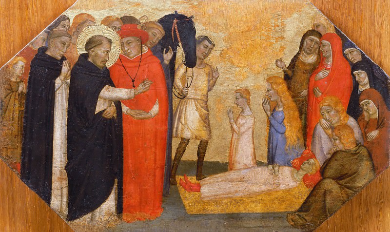 Florentine School - Saint Dominic Bringing Napoleone Orsini Back to Life. Musei Vaticani