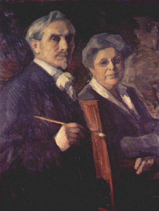 Двойной портрет художниа и его жены. Леонид Осипович Пастернак