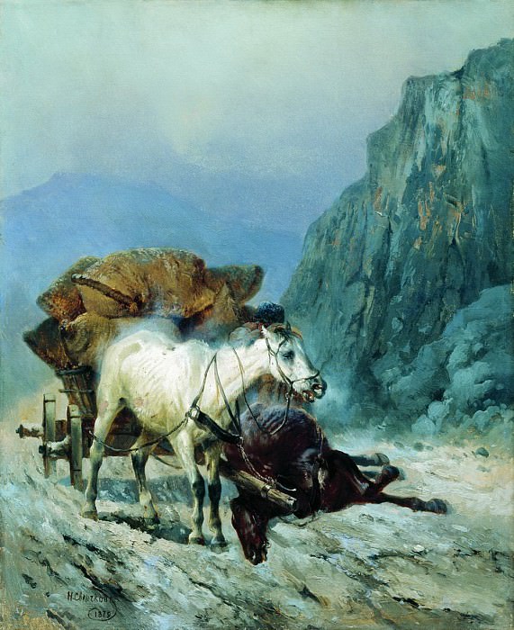 Загнанные лошади. 1879. Nikolay Sverchkov