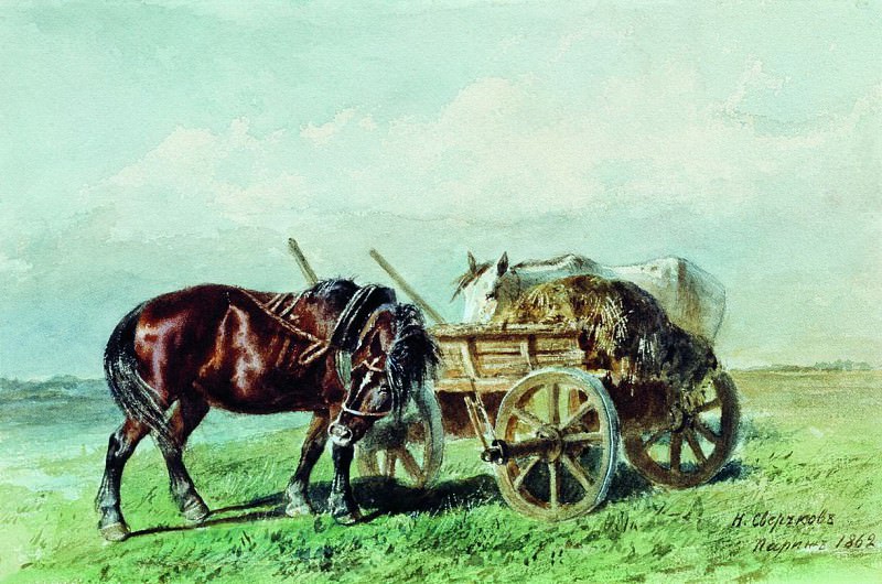 Horse in the field, Nikolay Sverchkov