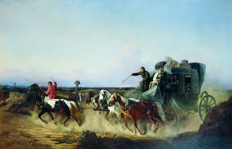 Помещица в пути. 1855. Nikolay Sverchkov