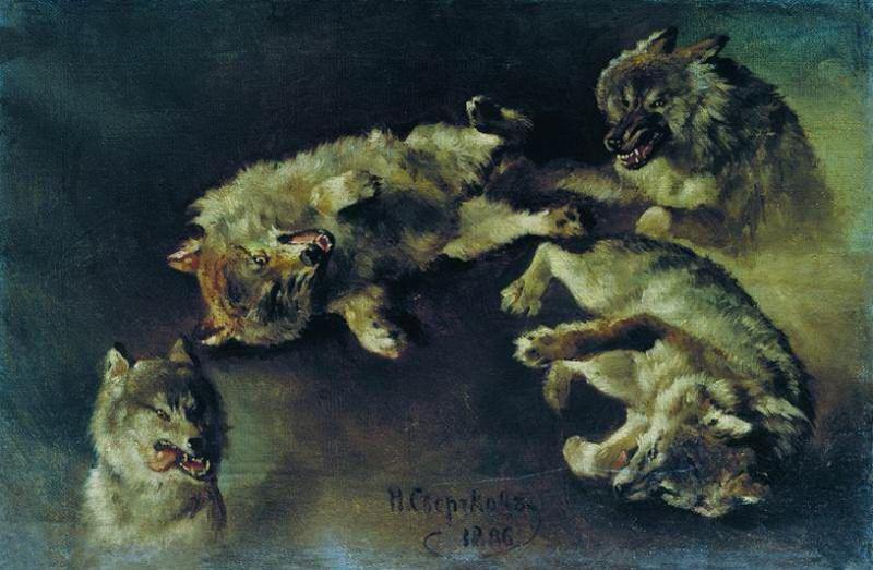 Волки. 1886. Nikolay Sverchkov