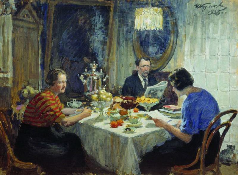 Family at the table. Ivan Kulikov