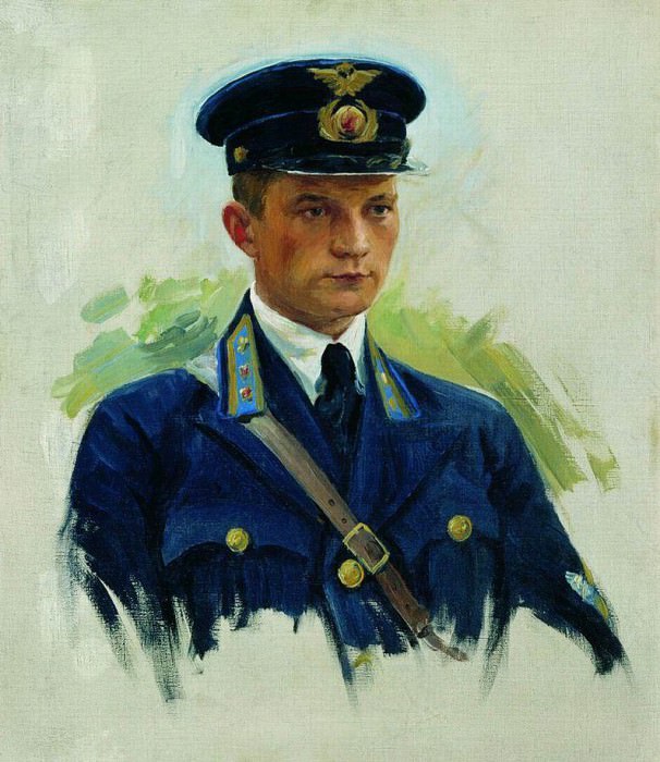 Portrait of pilot M.M.Matveev. Ivan Kulikov