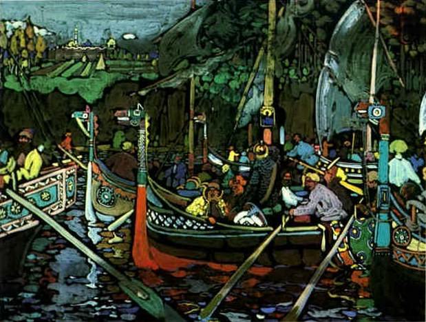 Song of the Volga. Vasily Kandinsky