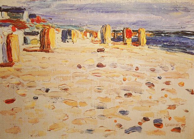Beach chairs in Holland. Vasily Kandinsky