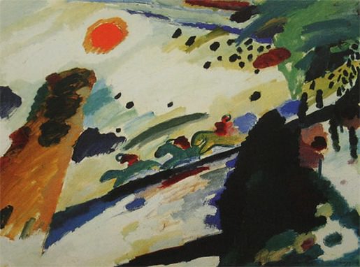 Romantic landscape. Vasily Kandinsky