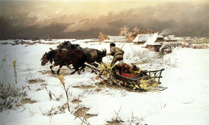 The Sledge Ride. Jaroslav Friedrich Julius Vesin