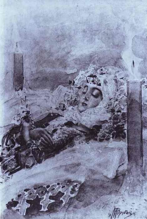 1890 Tamara Laid Out. Михаил Врубель