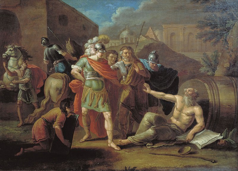 Александр Македонский перед Диогеном. 1787. Ivan Tupylev