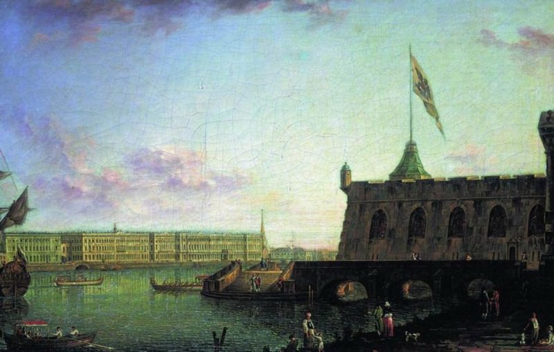 View of Peter and Paul Fortress and Palace Embankment. Fedor Alexeev