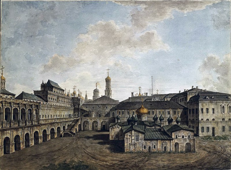 Вид на Теремной дворец и собор Спаса на Бору. Fedor Alexeev