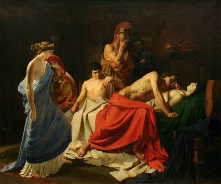 Achilles mourning Patroclus. Nikolay Ge