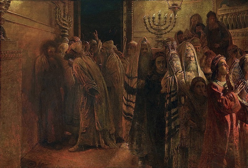 Court of the Sanhedrin. Guilty of death!. Nikolay Ge