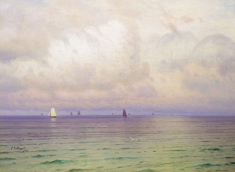 Sea. Sailboats, Nikolai Dubovsky