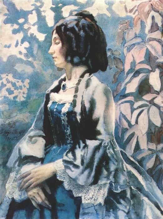 borisov-musatov lady in blue 1902. Viktor Borisov-Musatov